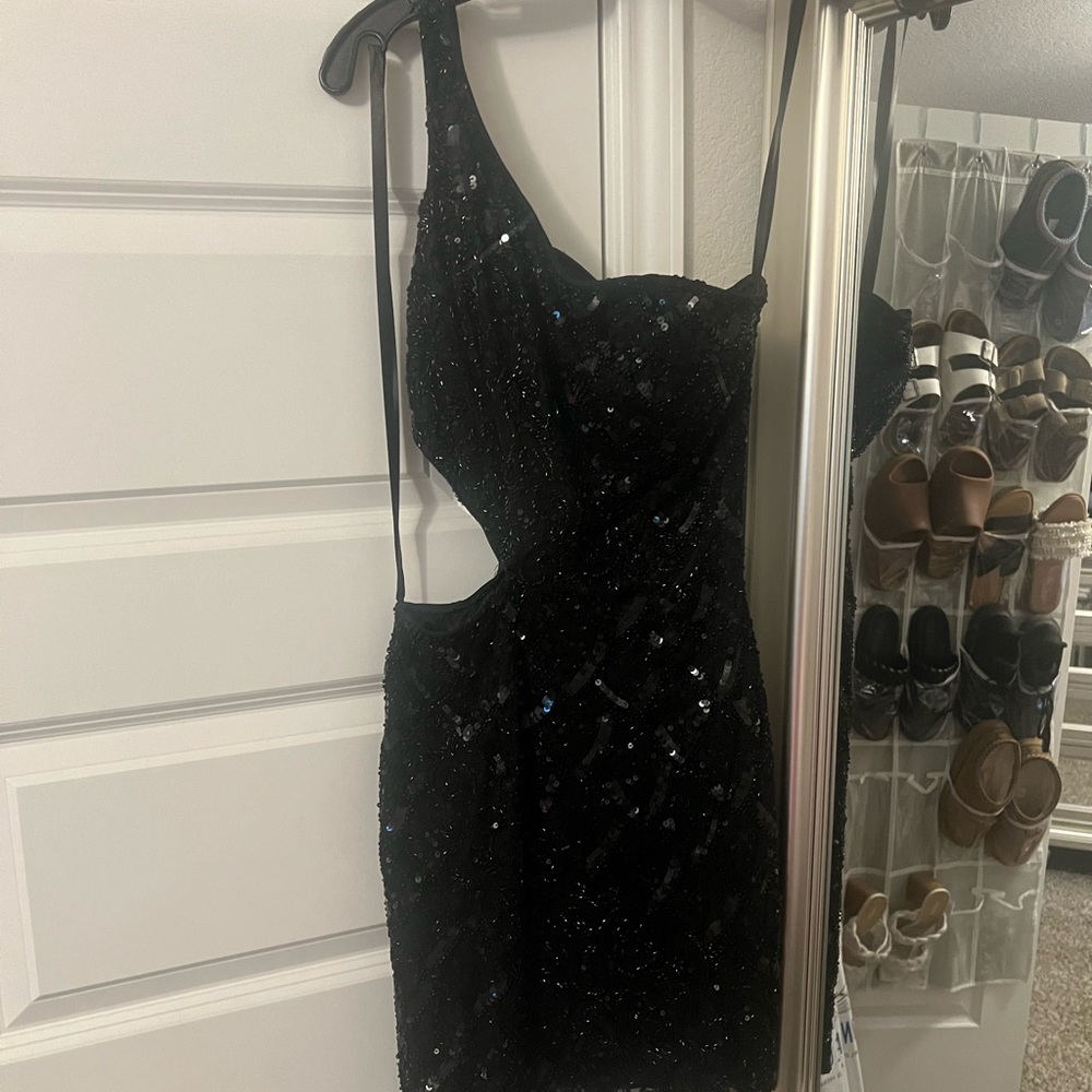 Jovani Elegant Black Sequin Dress (Hoco/ special event)